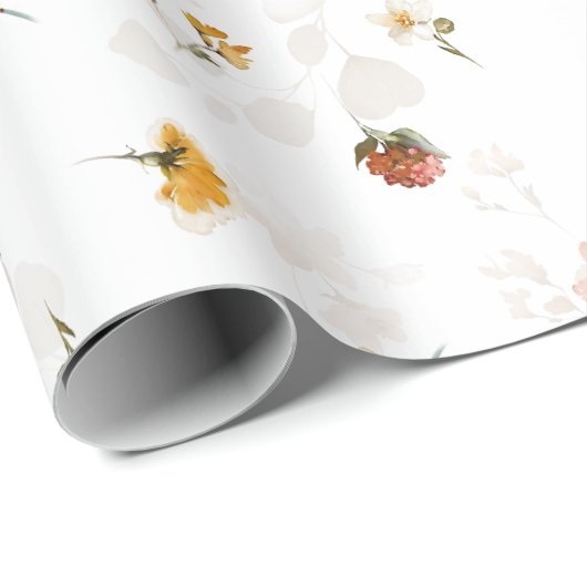 Chic Boho Flower Garden Geschenkpapier (Rolleneckpunkt)
