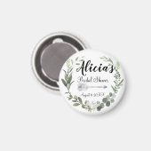 Chic Boho Foliage Brautparty Magnet (Vorderseite/Rückseite)