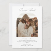 Chic Boho Foto Wedding Danke-Card Dankeskarte (Vorderseite)