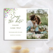 Chic boho Foto Wildblumen Hochzeitssache Datum spe Save The Date