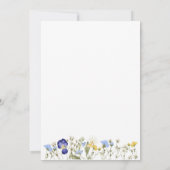 Chic boho Foto Wildblumen Hochzeitssache speichern Save The Date (Rückseite)