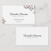 Chic Boho Glitzer Massage Therapeut Visitenkarte (Vorne/Hinten)