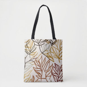 Chic boho Herbstblätter abstrakt Tasche