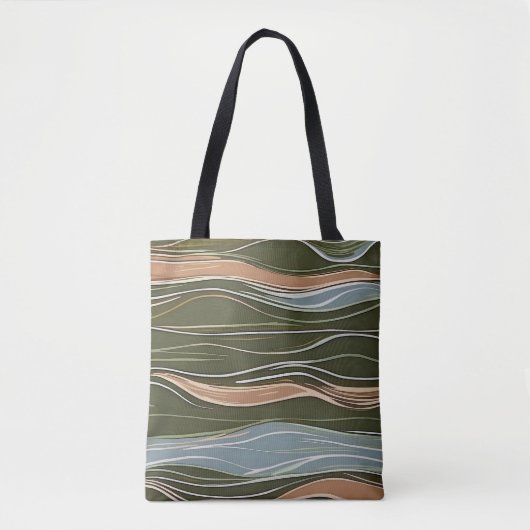 Chic boho Herbstsee abstrakt Tasche (Vorderseite)