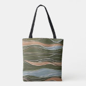 Chic boho Herbstsee abstrakt Tasche (Rückseite)