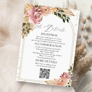 Chic Boho Hochzeit Details Beilagekarten Einladung