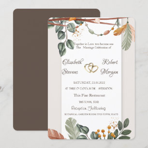Chic Boho Hochzeit Einladung