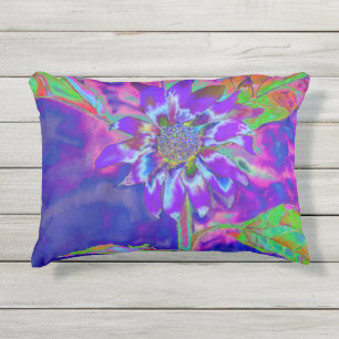 Chic boho lila Sonnenblume Kissen Für Draußen