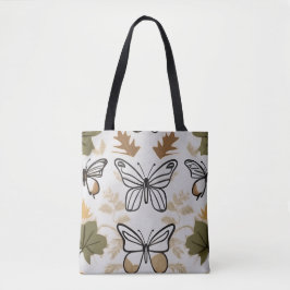 Chic boho line art abstrakt vektorschmetterlinge tasche