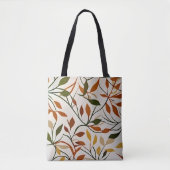 Chic boho Linie Art Herbst Blätter Vektor abstrakt Tasche (Vorderseite)