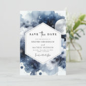 Chic Boho Moonlit Wedding Save The Date (Stehend Vorderseite)