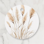 Chic boho Pampas Grass Baby Dusche Geschenkanhänger (Rückseite)