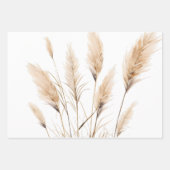 Chic boho Pampas Grass Baby Dusche Geschenkpapier Set (Vorderseite 2)