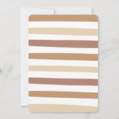 Chic Boho Pastel Brown Rainbow Baby Dusche Einladung (Rückseite)