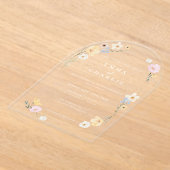 Chic Boho Pastel Wildblumen Frühjahrssommer Hochze Acryleinladungen (Ablage )