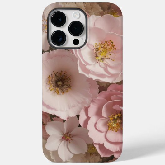 Chic Boho Pink Blume Ästhetik Case-Mate iPhone Hülle (Rückseite)