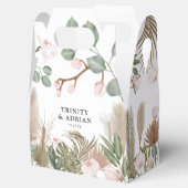 Chic Boho Pink Orchideen & Getrocknete Blätter Hoc Geschenkschachtel (Geöffnet)