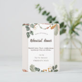 Chic Boho Probe Dinner Einladung (Stehend Vorderseite)