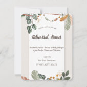 Chic Boho Probe Dinner Einladung (Vorderseite)