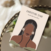 Chic Boho Silhouette Earring Display Card Visitenkarte