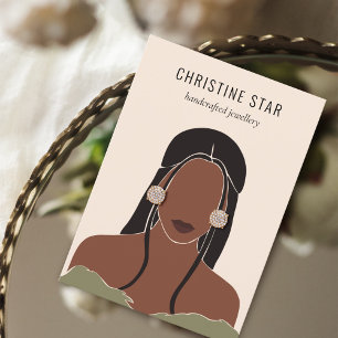 Chic Boho Silhouette Earring Display Card Visitenkarte