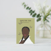 Chic Boho Silhouette Earring Display Card Visitenkarte (Stehend Vorderseite)