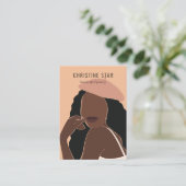 Chic Boho Silhouette Earring Display Card Visitenkarte (Stehend Vorderseite)