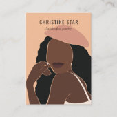 Chic Boho Silhouette Earring Display Card Visitenkarte (Vorderseite)