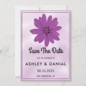 Chic boho staubige Rose BlumenWedding Save the Dat Einladung (Vorderseite)