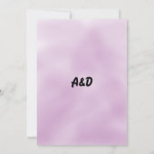 Chic boho staubige Rose BlumenWedding Save the Dat Einladung (Rückseite)