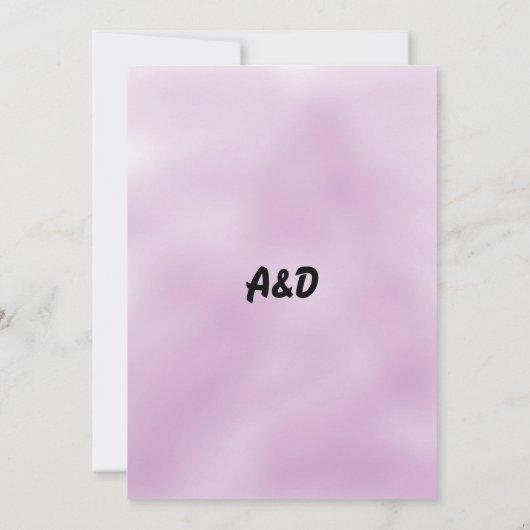 Chic boho staubige Rose BlumenWedding Save the Dat Einladung (Rückseite)