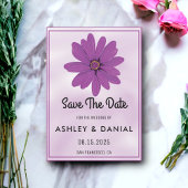 Chic boho staubige Rose BlumenWedding Save the Dat Einladung