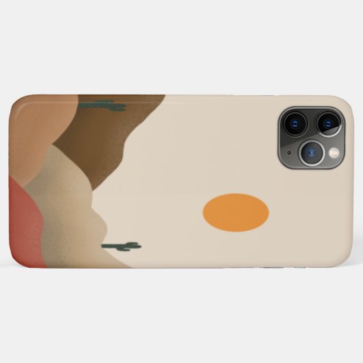 Chic Boho Terracotta Desert Cactus Case-Mate iPhone Hülle (Rückseite (Horizontal))