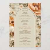 Chic Boho Terrakotta Beige Salbei Blumen Programm (Rückseite)