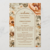 Chic Boho Terrakotta Beige Salbei Blumen Programm (Vorderseite)