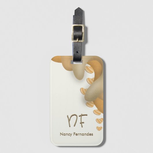 Chic Boho Theme Calm Vibes Gepäckanhänger (Vorderseite Vertikal)