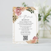 Chic Boho Wedding Details Umschließungskarten Einladung (Stehend Vorderseite)