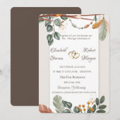 Chic Boho Wedding Einladung (Vorne/Hinten)