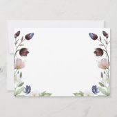 Chic Boho Wedding Wildblume Bridal Brunch Einladung (Rückseite)