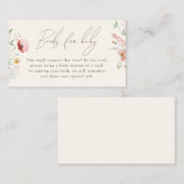 Chic Boho Wildblume Babydusche Bücher für Baby Begleitkarte (Vorne/Hinten)