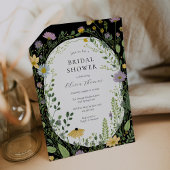 Chic Boho Wildblume Brautparty Einladung
