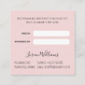 Chic boho Wildblume Hochzeitshaar Stylist Terminkarte (Rückseite)