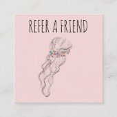 Chic boho Wildblume Hochzeitshaar Stylist Terminkarte (Vorderseite)