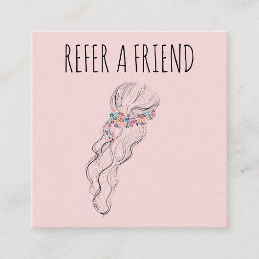 Chic boho Wildblume Hochzeitshaar Stylist Terminkarte (Vorderseite)