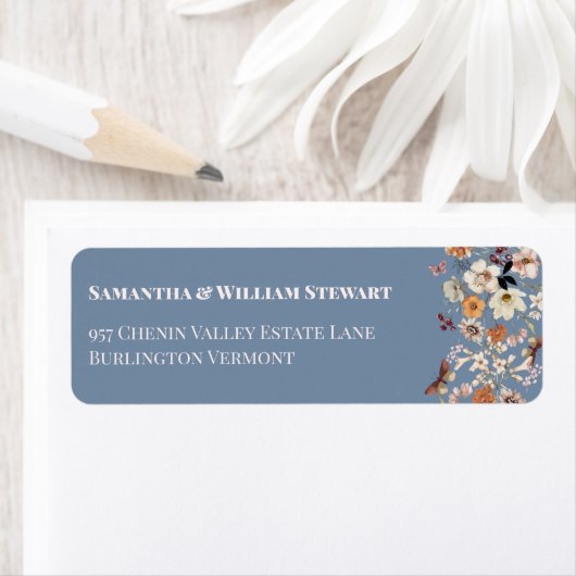 Chic Boho Wildblume Rustic Periwinkle Wedding (Insitu)