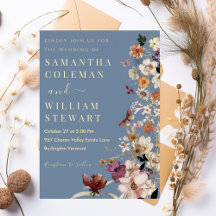 Chic Boho Wildblume Rustic Periwinkle Wedding