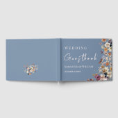 Chic Boho Wildblume Rustic Periwinkle Wedding Gästebuch (Voll)