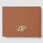 Chic Boho Wildblume Rustic Terracotta Wedding Gästebuch (Rückseite)