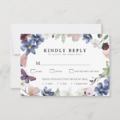 Chic Boho Wildblume Wedding RSVP Card (Vorderseite)