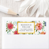 Chic Boho Wildblume Wedding RSVP Rücksendeadresse (Insitu)